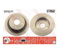 TRW 2X Disque De Frein Arrière 292 Complet Pour Nissan Tiida Hayon C11 Cube