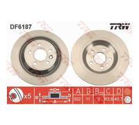 TRW 2X Disque De Frein Arrière 302 Complet Pour Volvo V60 155 157 V70 III BW 135
