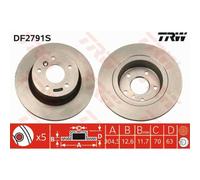 TRW 2X Disque De Frein Arrière 3045 Complet Pour Land Rover Range LM LM_ DF2791S