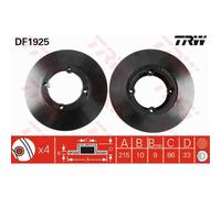 TRW 2X Disque De Frein Avant 2152 Complet Pour Suzuki Alto SS80 EF Super Carry