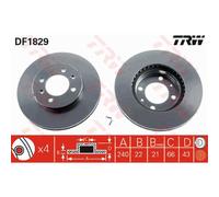 TRW 2X Disque De Frein Avant 2405 Ventilé Pour MG MGF RD Rover 100/Metro