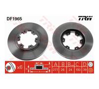 TRW 2X Disque De Frein Avant 277 Ventilé Pour Nissan Terrano II R20 Pick-Up