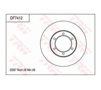TRW 2x Disque de Frein Avant Ø287 MM Ventilé pour Toyota Dyna Choisir/ Châssis