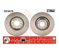 TRW 2X Disque De Frein Avant 30550 Ventilé Pour Fiat 500X 334_ Jeep DF4476