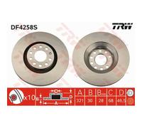 TRW 2X Disque De Frein Avant 321 Ventilé Pour Audi A4 8EC B7 8D2 B5 8ED