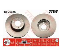 TRW 2x Disque de Frein Avant Ø324mm Ventilé pour BMW 7er 8er Alpina B10 E38 E32