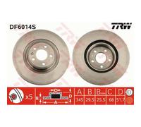 TRW 2x Disque de Frein Avant 345 Ventilé pour Audi Q5 8RB 8R A4 Avant 8K5