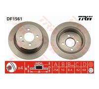 TRW 2x Disques de Frein Arrière 258 Plein pour BMW 3er Cabriolet E30 E21 DF1561