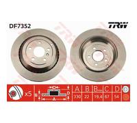 2x TRW DF7352 Disque de frein convient pour MERCEDES-BENZ M-Klasse (W164) 330mm