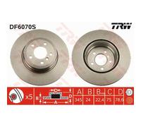 TRW 2x Disques de Frein Arrière 345 Ventilé pour BMW X5 E70 F15 F85 X6 E71