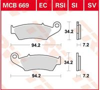 TRW Bremsbelagsatz EC MCB669EC PR5 MXV450 VT RR125 E9 BBX 508 Enduro Regolarna Competizione E