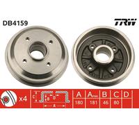 TRW DB4159 Tambour de frein
