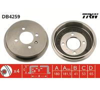 TRW DB4259 Tambour de frein pour VW,VW (FAW)
