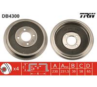 TRW DB4300 Tambour de frein