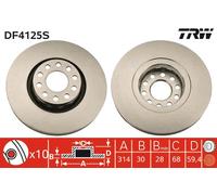 TRW DF4125S Disque de frein