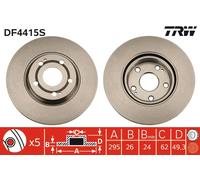 TRW Disque de frein DF4415S ventilé Single pour Toyota