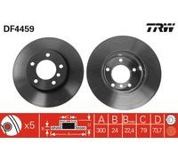 TRW DF4459 Paire Ditschi BMW Serie 1 Ber. (e81 / e87)(2004- >) 1,6 - 85kw 115cv