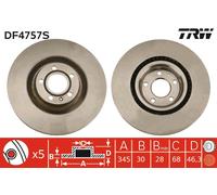 TRW DF4757S Disque de frein pour AUDI