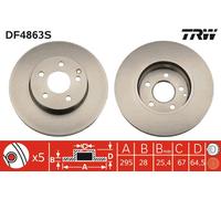 TRW DF4863S Disque de frein pour MERCEDES-BENZ,MERCEDES-BENZ (BBDC)