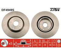 TRW DF4949S Disque de frein pour SUBARU