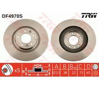 TRW DF4970S Disque de frein pour MAZDA