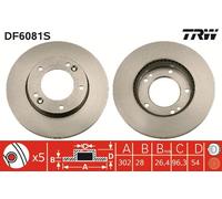 TRW DF6081S Disque de frein pour KIA