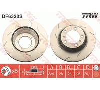 TRW DF6320S Disque de frein pour PORSCHE