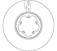 Disque de frein TRW DF6752S avant, ventilé, 1 pièce