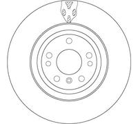 Disque de frein TRW DF6833S avant, ventilé, 1 pièce