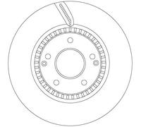 TRW DF6884S Disque de frein pour SSANGYONG