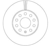 TRW DF6903S Disque de frein pour AUDI,SEAT,SKODA,VW