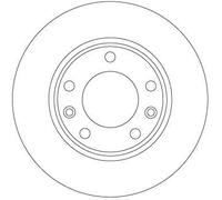 TRW Disque de frein DF6910 arrière plein Ø249 mm, ép. 10 mm, hauteur 34,9 mm, perçage Ø108 mm