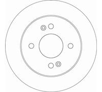 TRW DF6949 2x Disque de frein Arrière Ø234mm Hauteur: 44,6mm Épaisseur: 10mm Cercle de percage -Ø: 100mm Plein Compatible avec HYUNDAI i10 IA i10 III AC3, AI3 i10 A trois volumes