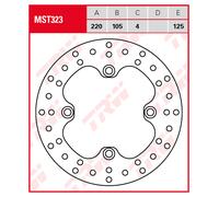 TRW Disque de frein arrière MST 323 pour Honda NX 650 Dominator (RD02) 1990