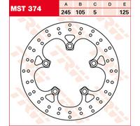TRW Disque de frein arrière MST374 Diam. 245 mm Fixe
