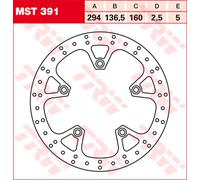 TRW Disque de frein, arrière MST391, FIXE