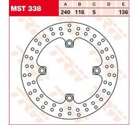 TRW Disque de frein arrière Honda CB 500 F 13 – rond argenté