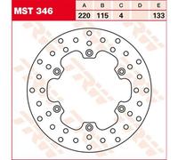 TRW Disque de frein, arrière MST346, FIXE