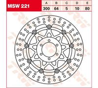 TRW Disque de frein MSW221 – homologation ABE – Ø 300 mm – FLOT.