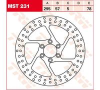 TRW Disque de frein avant MST231 – Ø 295 mm – 1 pièce