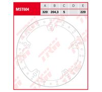 TRW Disque de frein avec homologation ABE AVANT MST604 D : 320, rigide