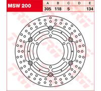 TRW Disque de frein MSW200 - 1 pièce