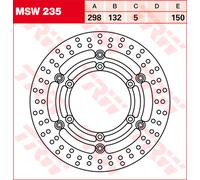 TRW Disque de frein avec homologation ABE MSW235,DIAM. 298MM,FLOT.