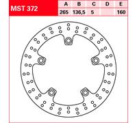 Disque de frein TRW MST372, 1 pièce
