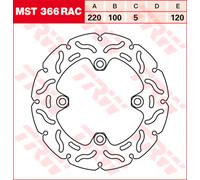 1x Disque de frein TRW MST366RAC convient pour