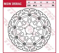TRW Disque de frein avant MSW205RAC Racing flottant