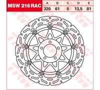 TRW Disques de frein Racing avant AVANT, MSW216RAC FLOTTANT