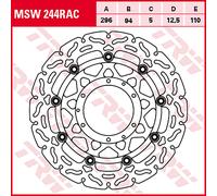 TRW Disques de frein Racing avant AVANT, MSW244RAC FLOTT.