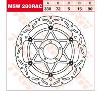 TRW Disques de frein Racing avant AVANT, MSW280RAC FLOTTANT