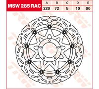 TRW Disques de frein Racing avant AVANT, MSW285RAC FLOTTANT
